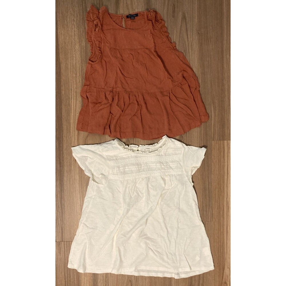 American Eagle / Ella Moss Set of 2 Women's Blouses (Size M) Burnt Orange/Cream